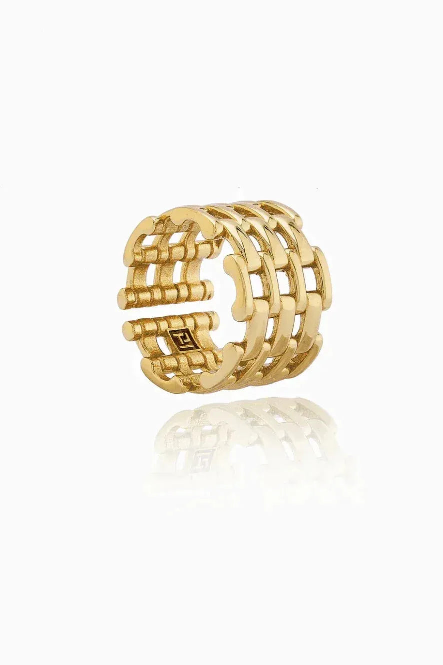  Fingerring | Federica Tosi Dalia ring, 18kt forgyldt bronze