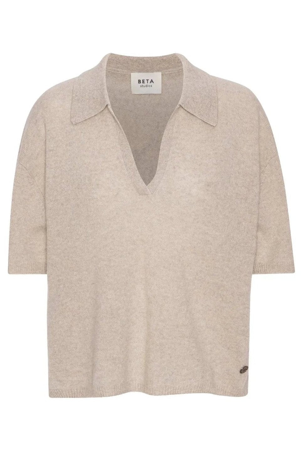 Sweater | Beta Studios Fie Polo Tee Cashmere, sand melange