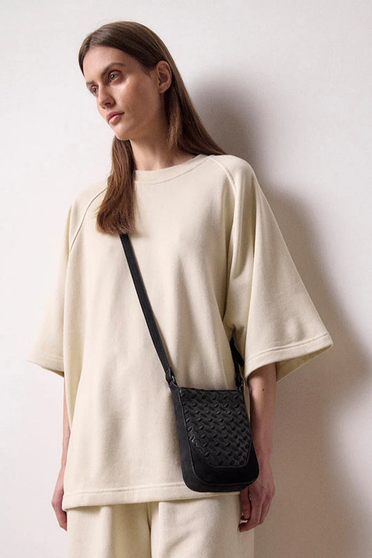 Lala Berlin | Crossbody | Milwa grainy vegan leather, black