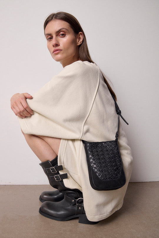 Lala Berlin | Crossbody | Milwa grainy vegan leather, black
