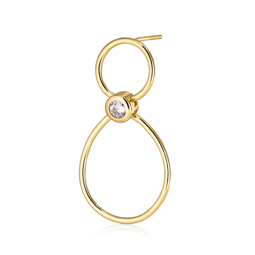Alura Grace Earstud 32 – ørestik i 18K guldbelagt 925 sterlingsølv med funklende zirkonia.