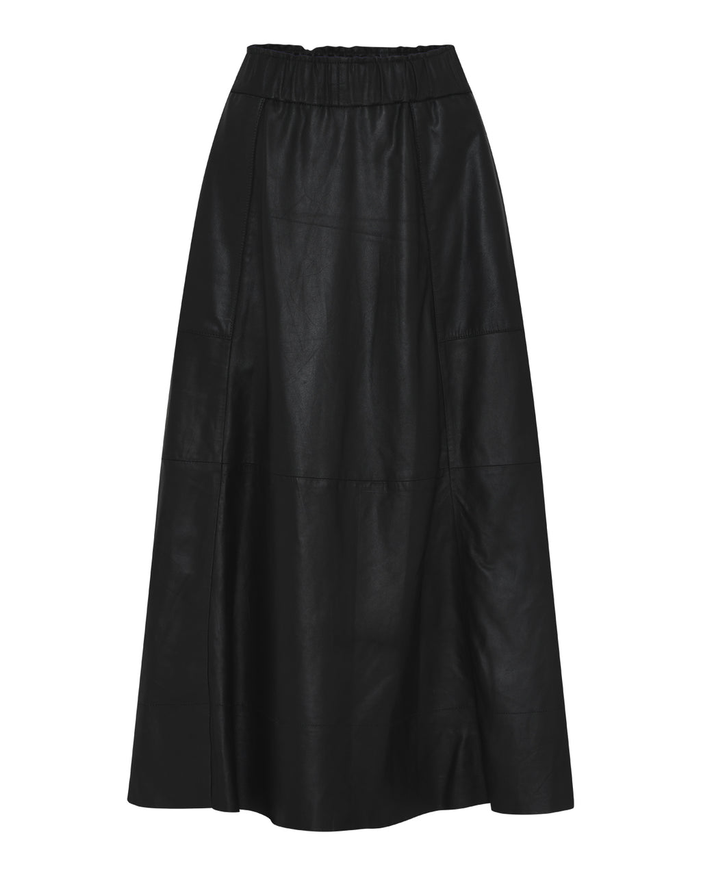 La Rouge | Nederdel | Gudrun Leather Skirt, black