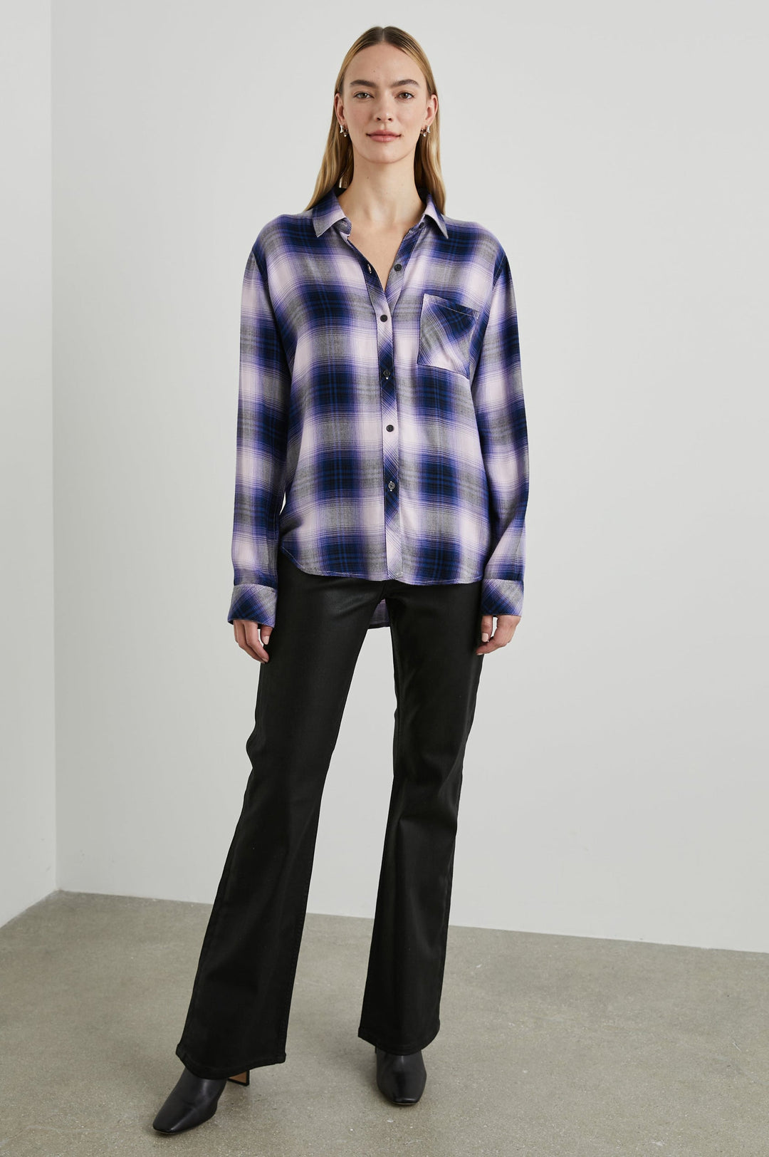 Skjorte | Rails Hunter shirt, orchid navy