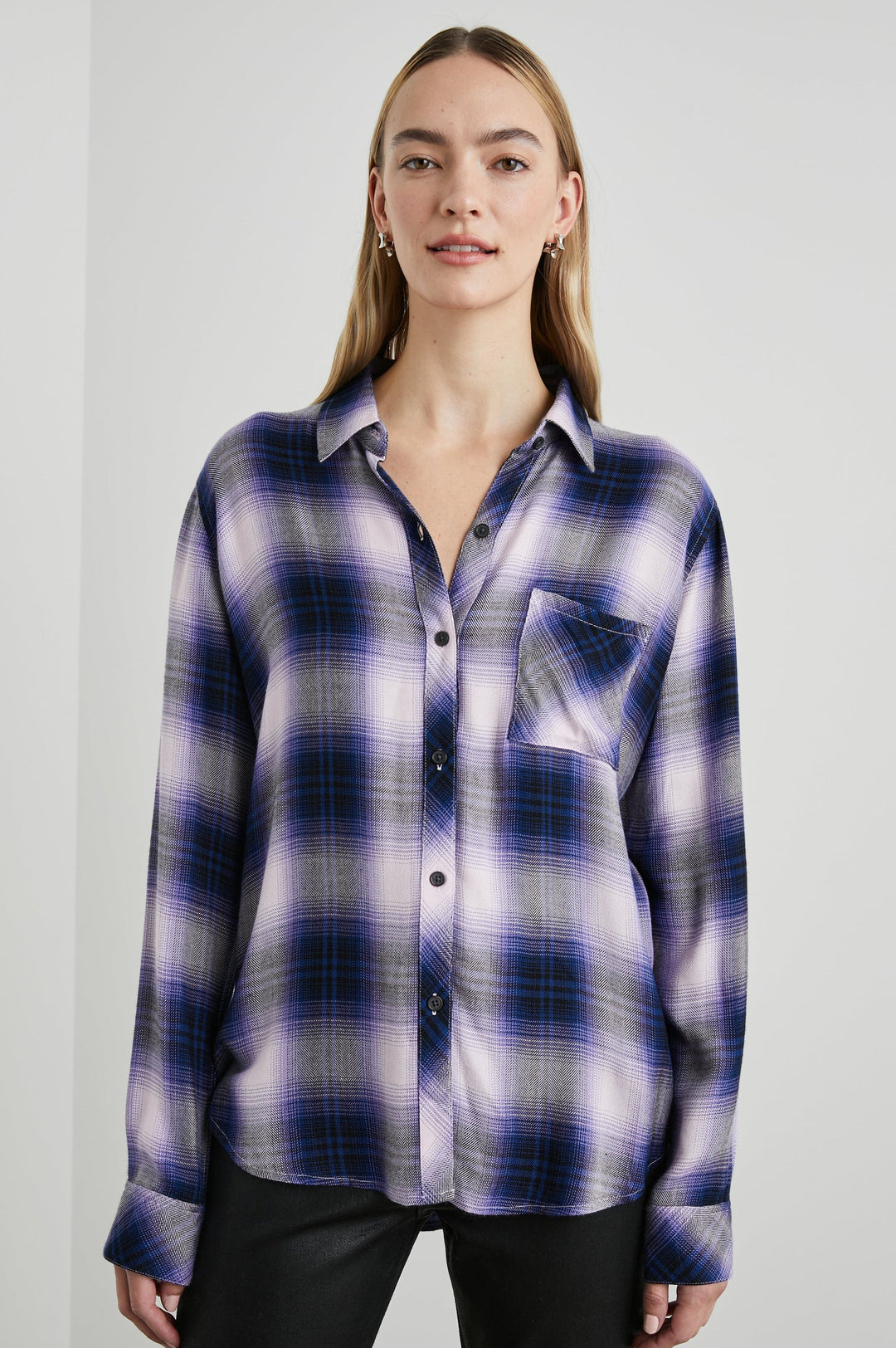Skjorte | Rails Hunter shirt, orchid navy