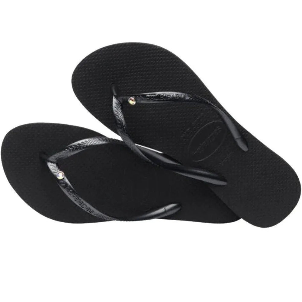 Klipklapper | HAVAIANAS Slim Sandal Crystal, sort