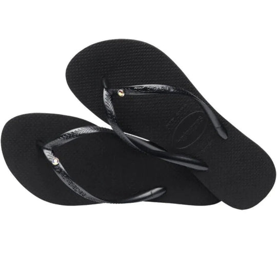 Klipklapper | HAVAIANAS Slim Sandal Crystal, sort
