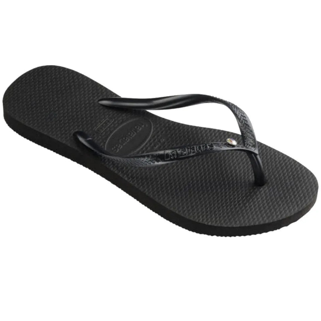 Klipklapper | HAVAIANAS Slim Sandal Crystal, sort