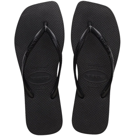Havaianas Slim Square sandal black – klipklapper med firkantet snude og flad sål.