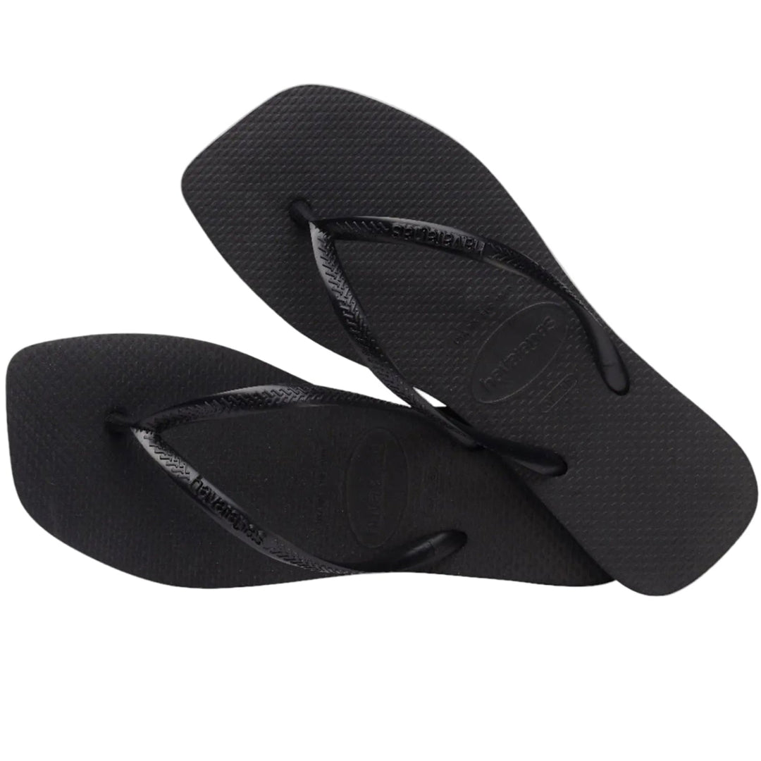 Havaianas Slim Square sandal black – klipklapper med firkantet snude og flad sål.