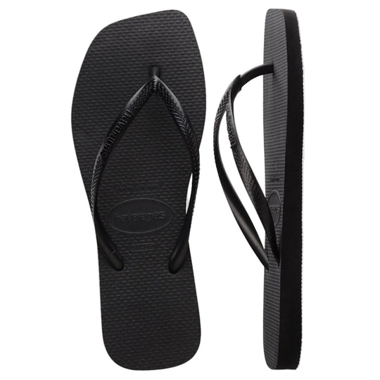 Havaianas Slim Square sandal black – klipklapper med firkantet snude og flad sål.