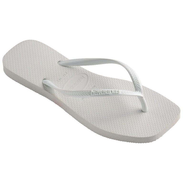 Havaianas Slim Square sandal white – klipklapper med firkantet snude og flad sål.