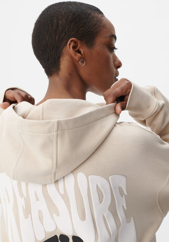 Hættetrøje | LALA BERLIN Hoodie Irina, treasure desert