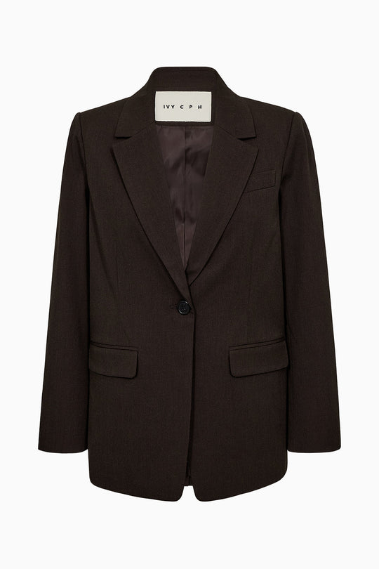 IVY Copenhagen Andrea Essential Blazer i espresso brown.