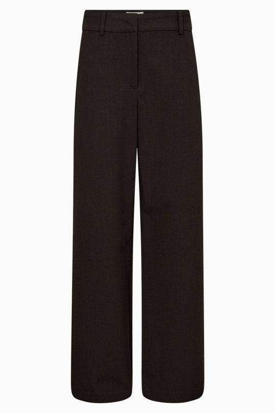 IVY Copenhagen Andrea Wide Pant i espresso brown med vide ben.