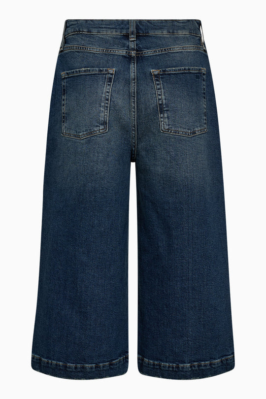 IVY Copenhagen Augusta French Culotte jeans i mid-blue denim med høj talje og brede cropped ben.
