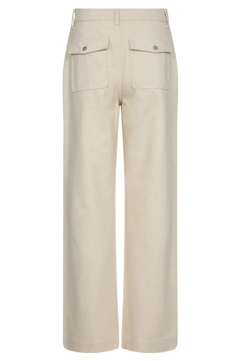 IVY Copenhagen Augusta French Jeans – ecru jeans med høj talje og bred, lige ben. Tidløs elegance og komfort i 100% bomuld.