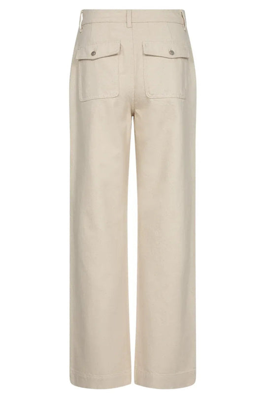IVY Copenhagen Augusta French Jeans – ecru jeans med høj talje og bred, lige ben. Tidløs elegance og komfort i 100% bomuld.
