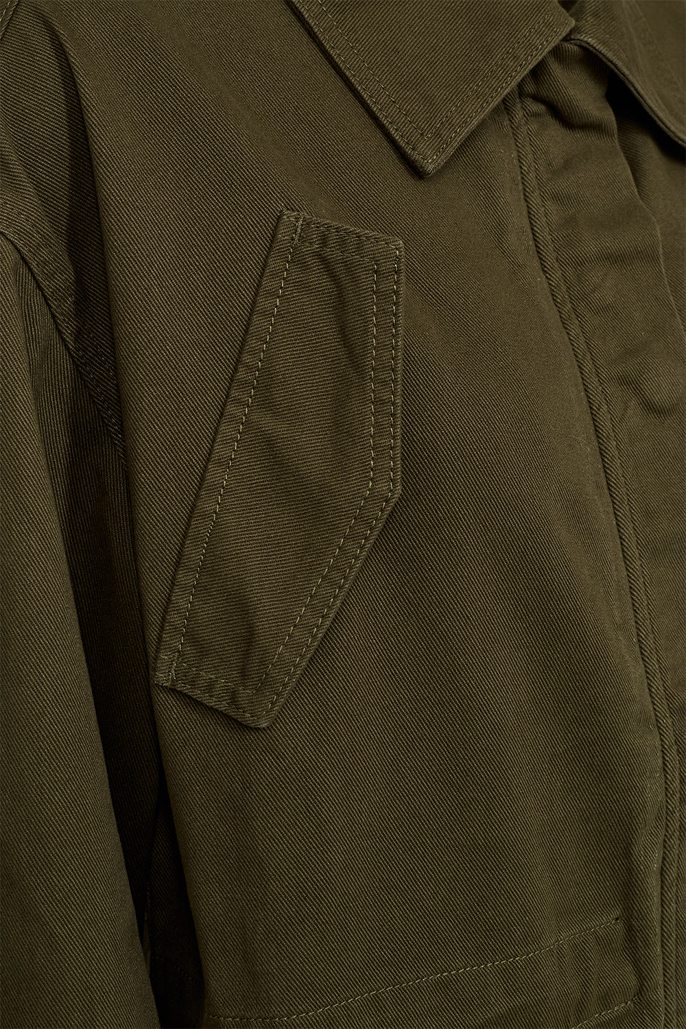 IVY Copenhagen Brooke festival jakke i olive med store lommer og relaxed fit.