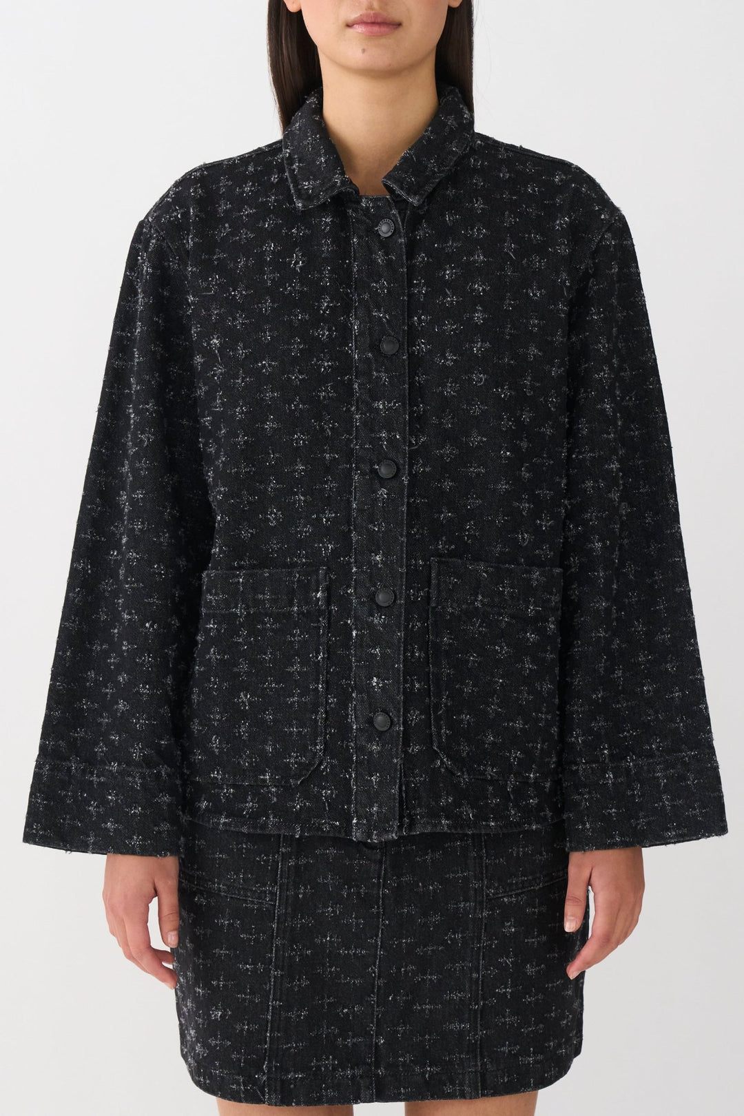 IVY Copenhagen Cory Skjortejakke – Statement Look i Black Punch Denim