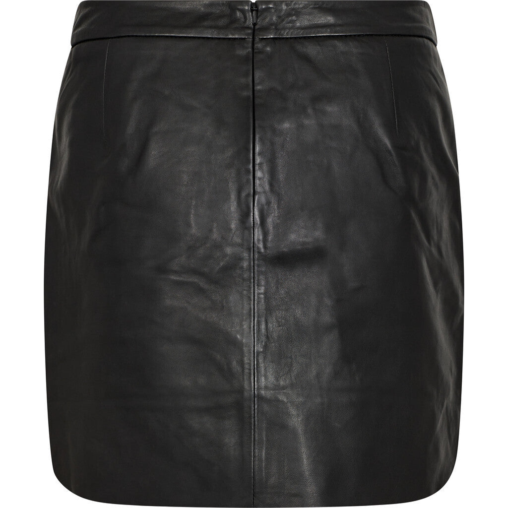 IVY Copenhagen Kylie Leather Mini Skirt – Klassisk Sort Lædernederdel