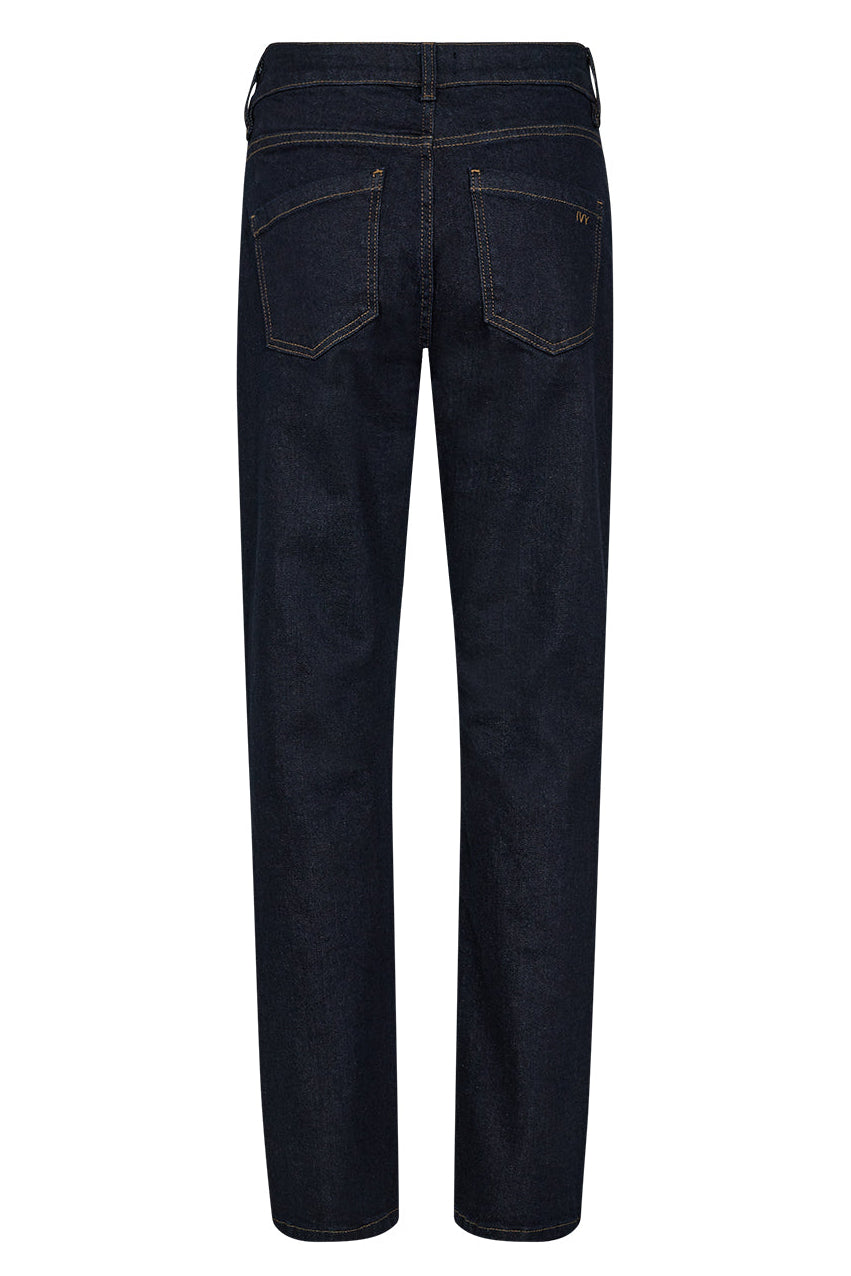 IVY-Lulu jeans i dark rinse wash med høj talje og lige ben.