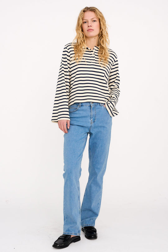 IVY Copenhagen Lulu Jeans i wash westminster – højtaljede jeans med lige ben og stretch.