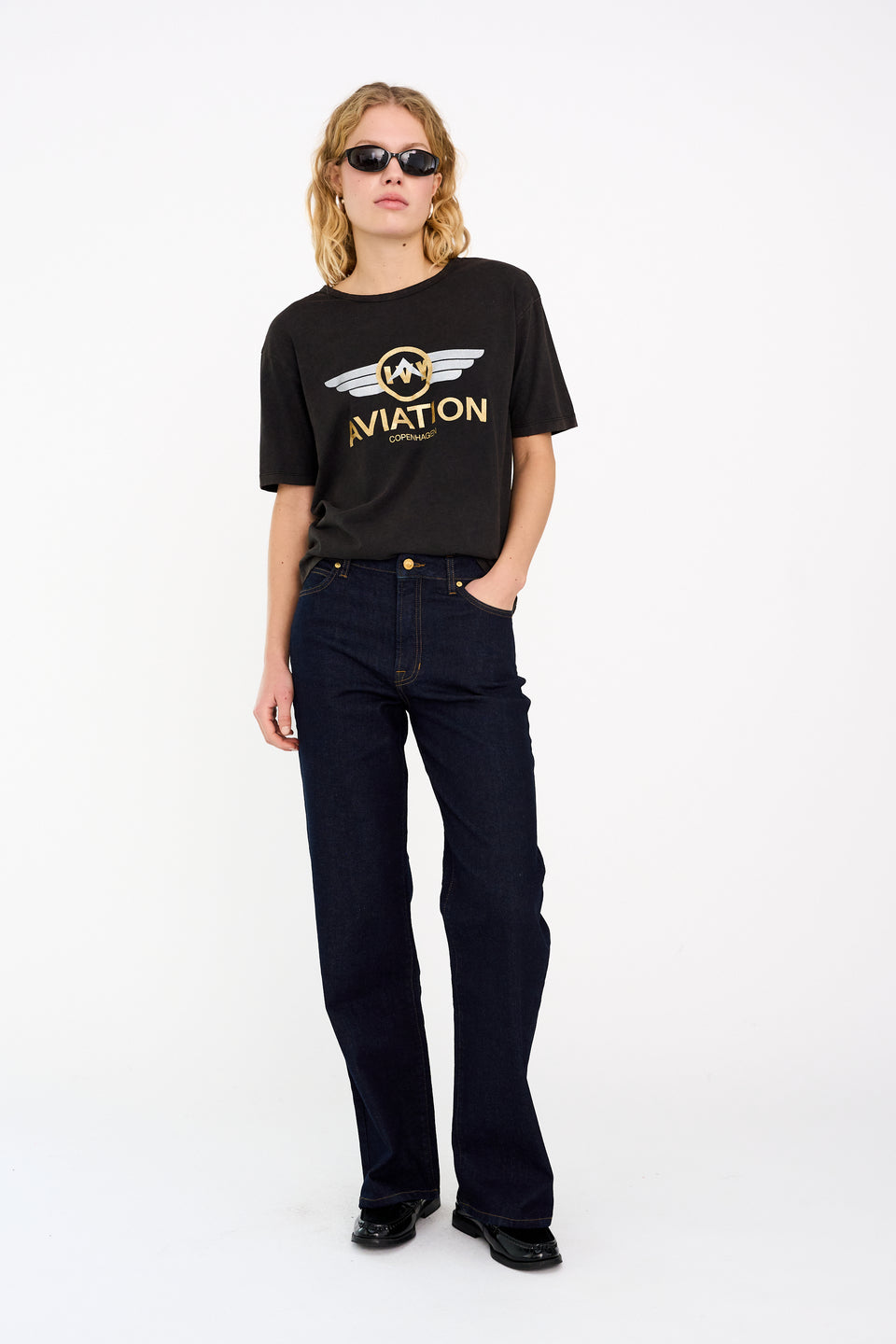 IVY Copenhagen Mia Wash Rinse Vicky jeans i denim blue.