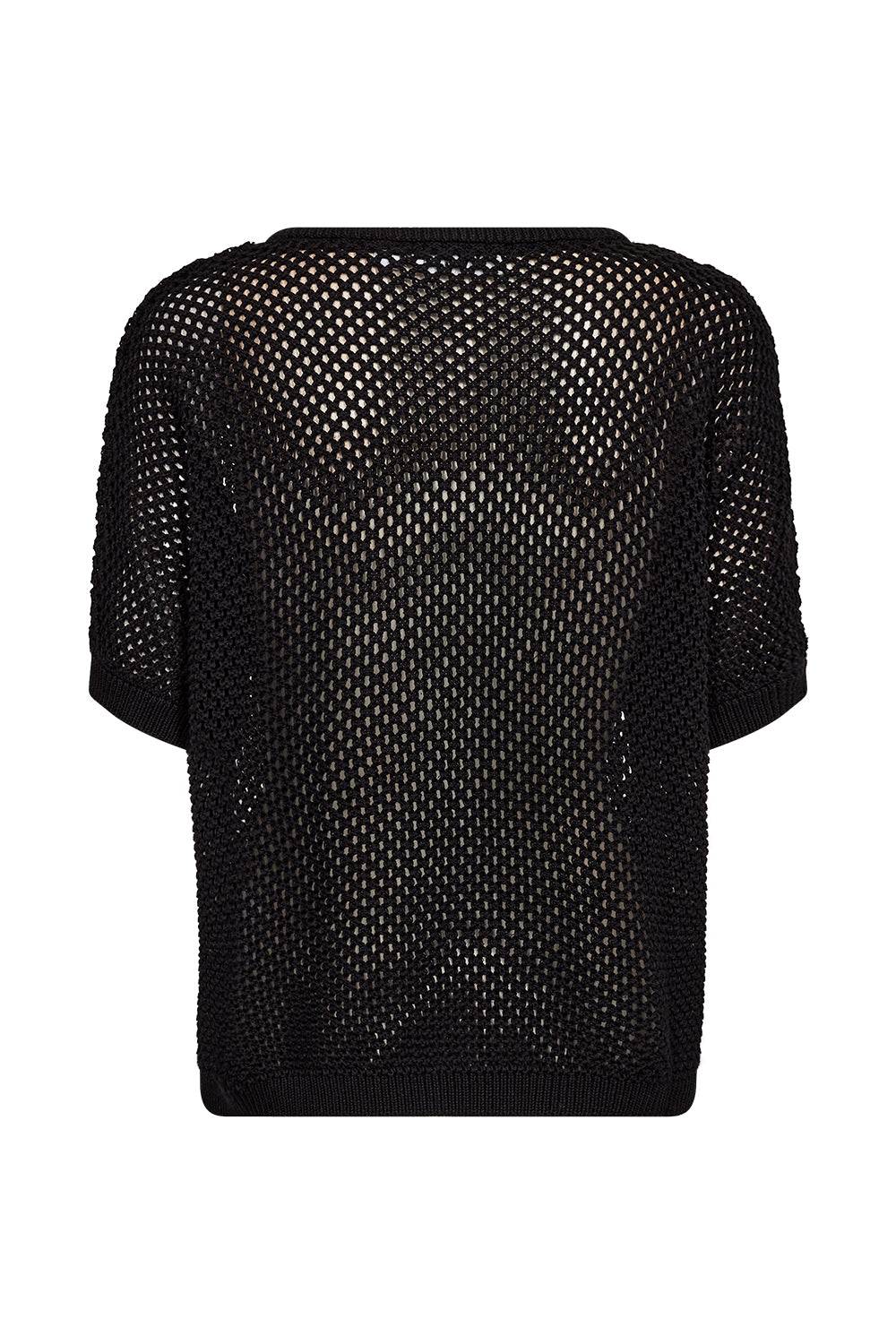 Oversize striktee i sort med gennemsigtigt design fra IVY Copenhagen. Komfortabel og luftig med løst fit. 