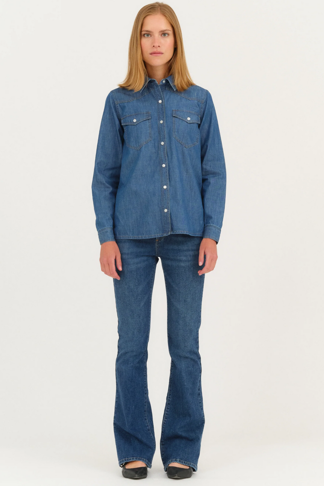 Skjorte | IVY Copenhagen Ora Shirt Wash Vintage, denim blue