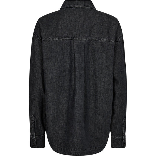 IVY Copenhagen Queen Matti Oversize Skjorte – Afslappet Stil i Blødt Sort Denim