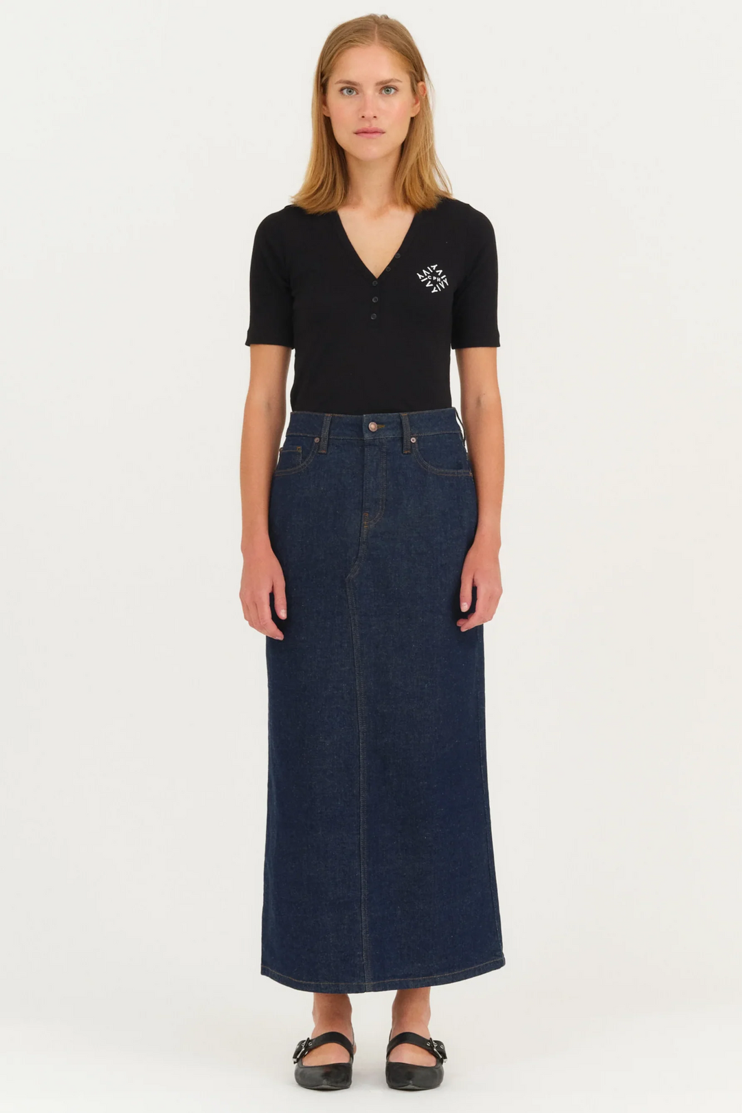 Nederdel | IVY Copenhagen Zoe Maxi skirt, denim blue