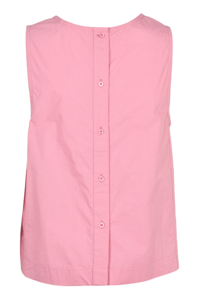 Basic Apparel Ida Top – let top med rund hals og knaplukning på ryggen.