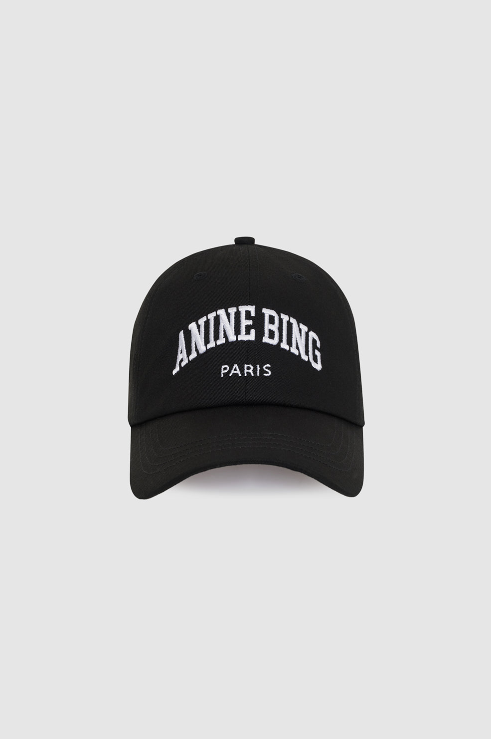 Anine Bing Jeremy Baseball Cap AB Paris i black med broderet logo.