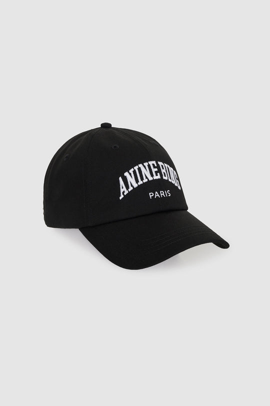 Anine Bing Jeremy Baseball Cap AB Paris i black med broderet logo.