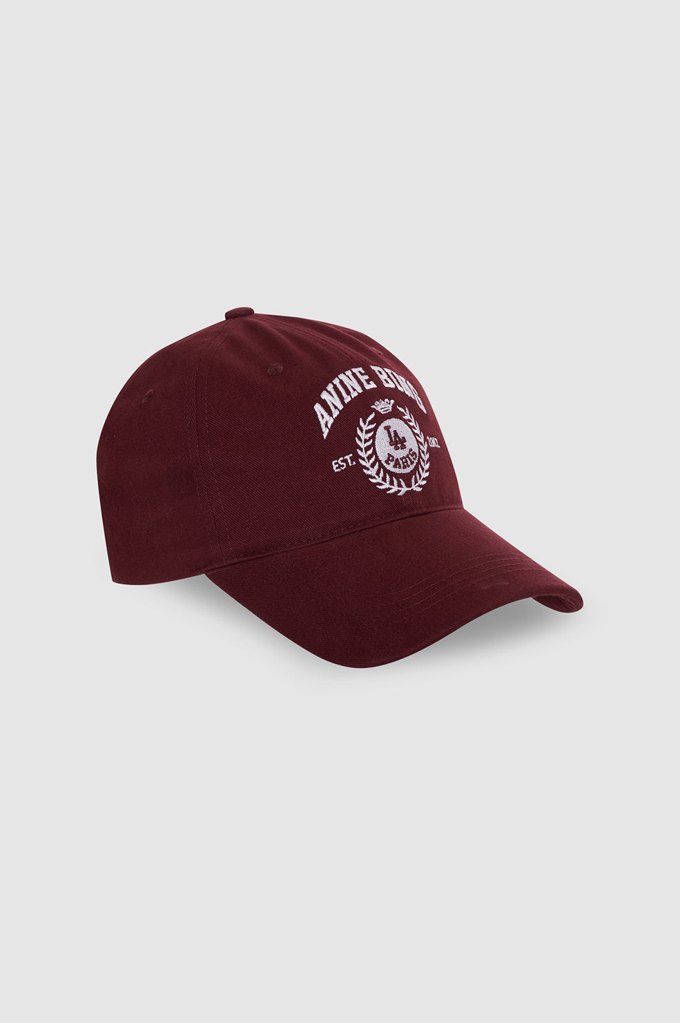 Anine Bing Jeremy Baseball Collegiate Cap i fig med broderet collegiate-logo.
