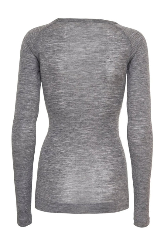 Seamless Basic | Bluse | Jade Wool L/S Blouse, grey melange
