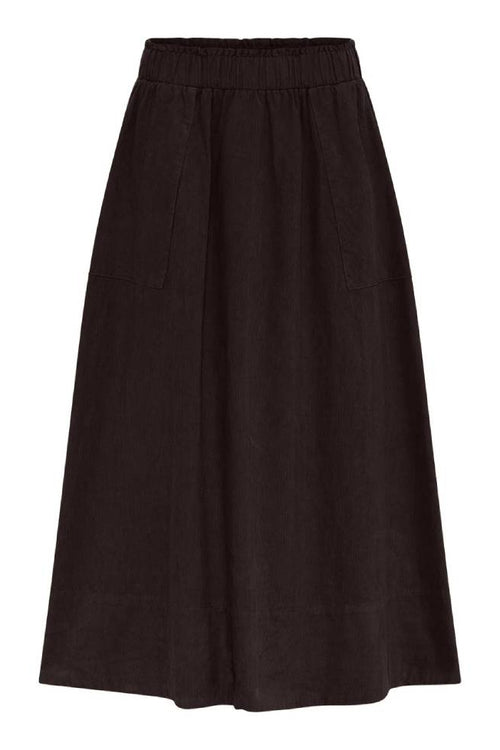 La Rouge | Nederdel | Vilma Skirt - Corduroy, dark brown