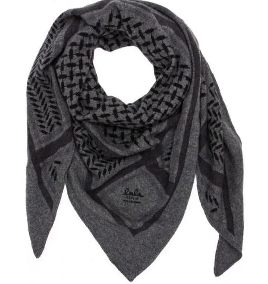 Tørklæde | LALA BERLIN Triangle Trinity Classic M - dark grey