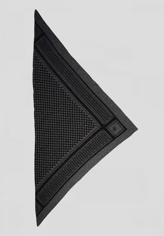 Tørklæde | LALA BERLIN Triangle Trinity Classic M - dark grey