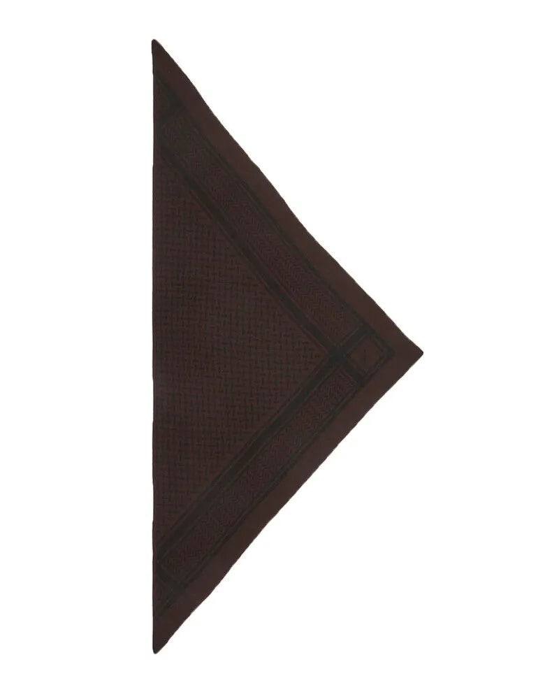 Tørklæde | LALA BERLIN Triangle Trinity Colored M - Black/Moka