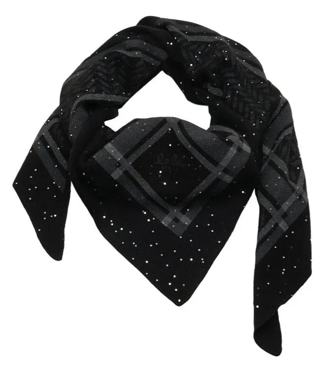 Tørklæde | LALA BERLIN Triangle Trinity Sequins M tørklæde, black