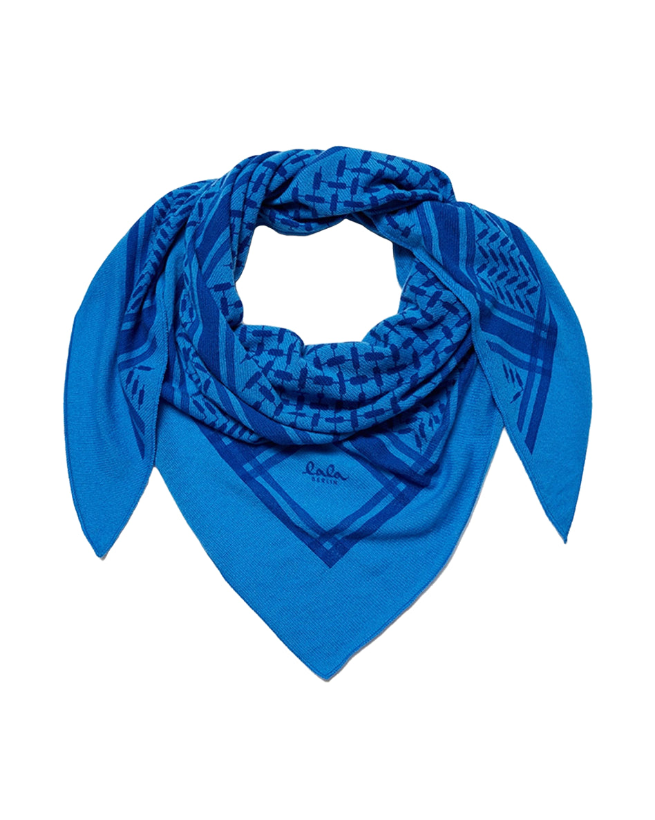 Lala Berlin Triangle Trinity Classic M – luksuriøst trekantet cashmere tørklæde med ikonisk heritage-print. Blødt, varmt og tidløst. 