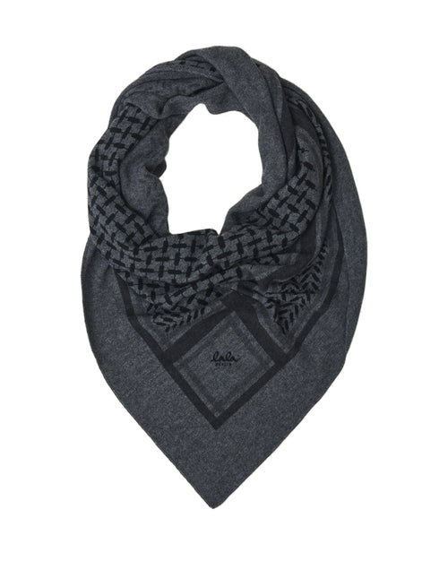 Lala Berlin | Tørklæde | Triangle Trinity Classic M, lubecca/darkgrey melange