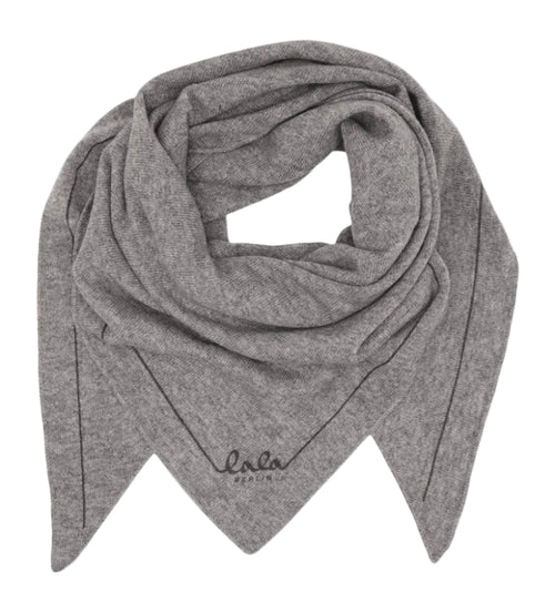 Lala Berlin | Tørklæde | Triangle Solid Logo M, city middle grey melange