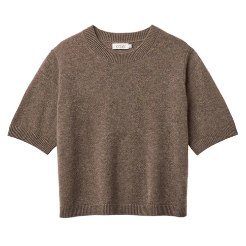 O'TAY | Sweater | Laura T-Shirt, brownstone