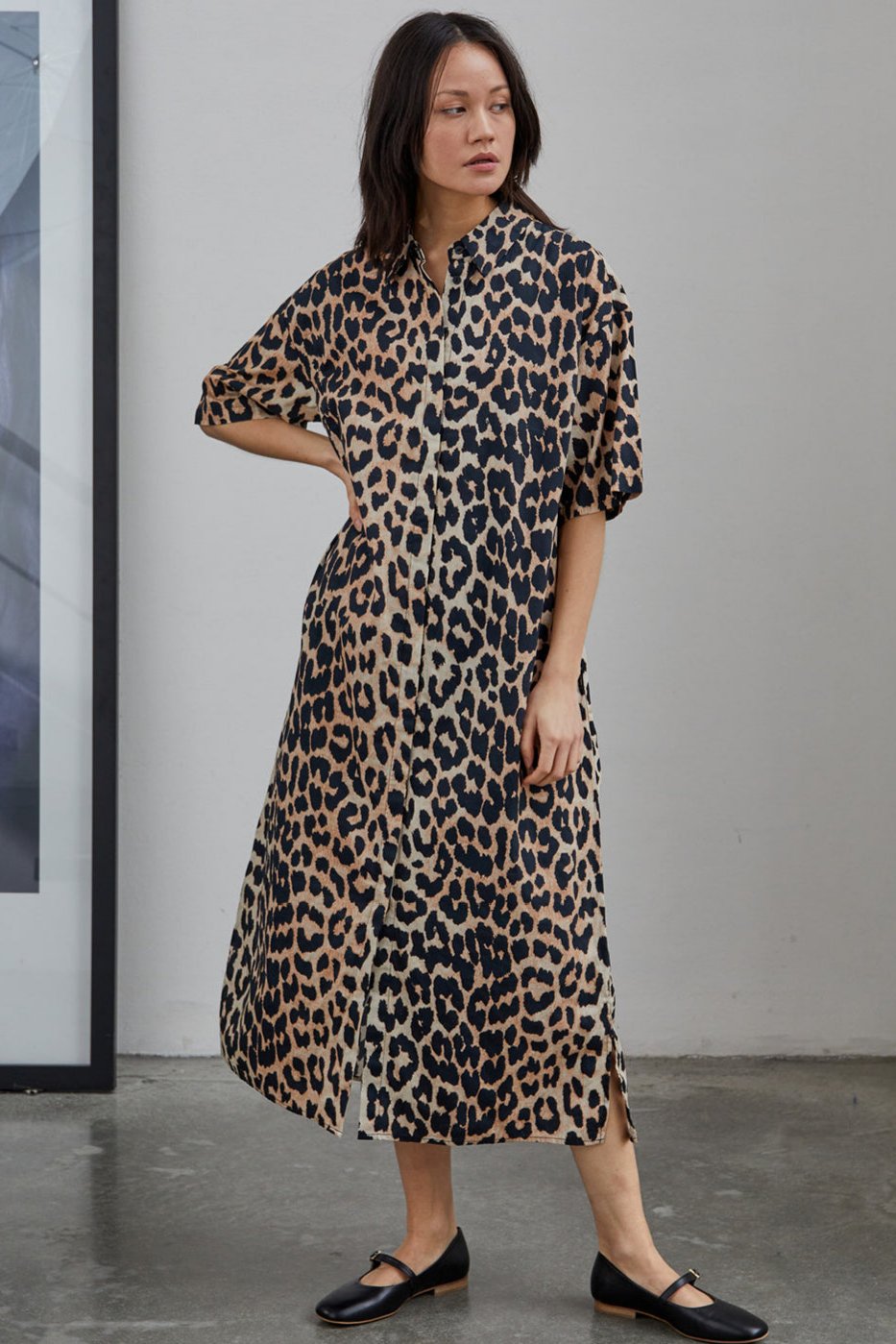 La Rouge Leonora Shirt Dress i Leopard – Stilfuld Kjole med leopardprint