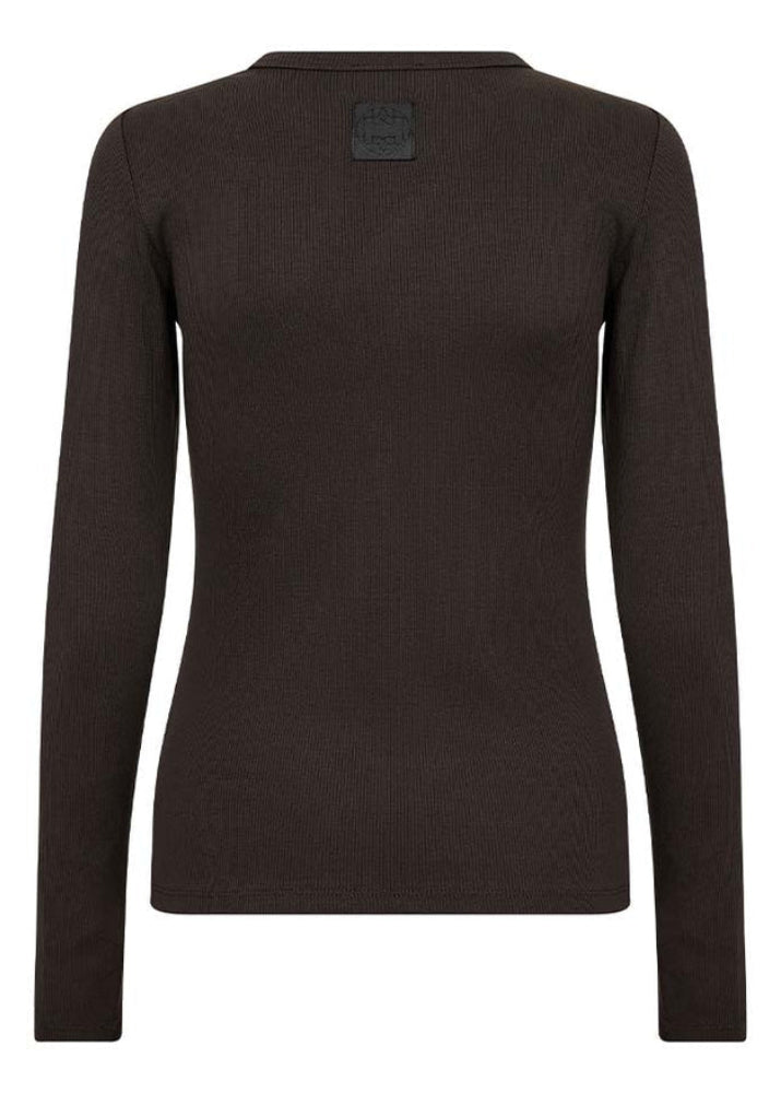 Leveté Room LR-Numbia 3 – Langærmet T-shirt i komfortabel kvalitet – After Dark