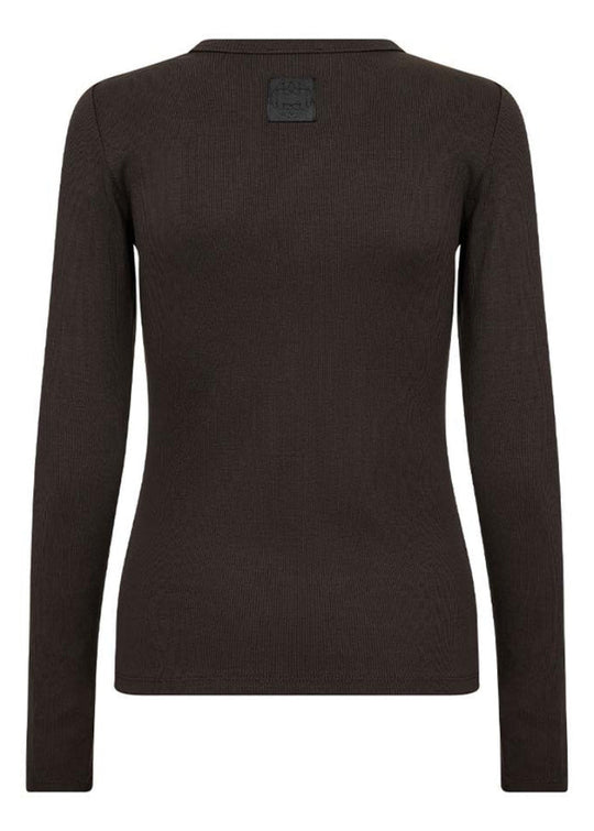 Leveté Room LR-Numbia 3 – Langærmet T-shirt i komfortabel kvalitet – After Dark