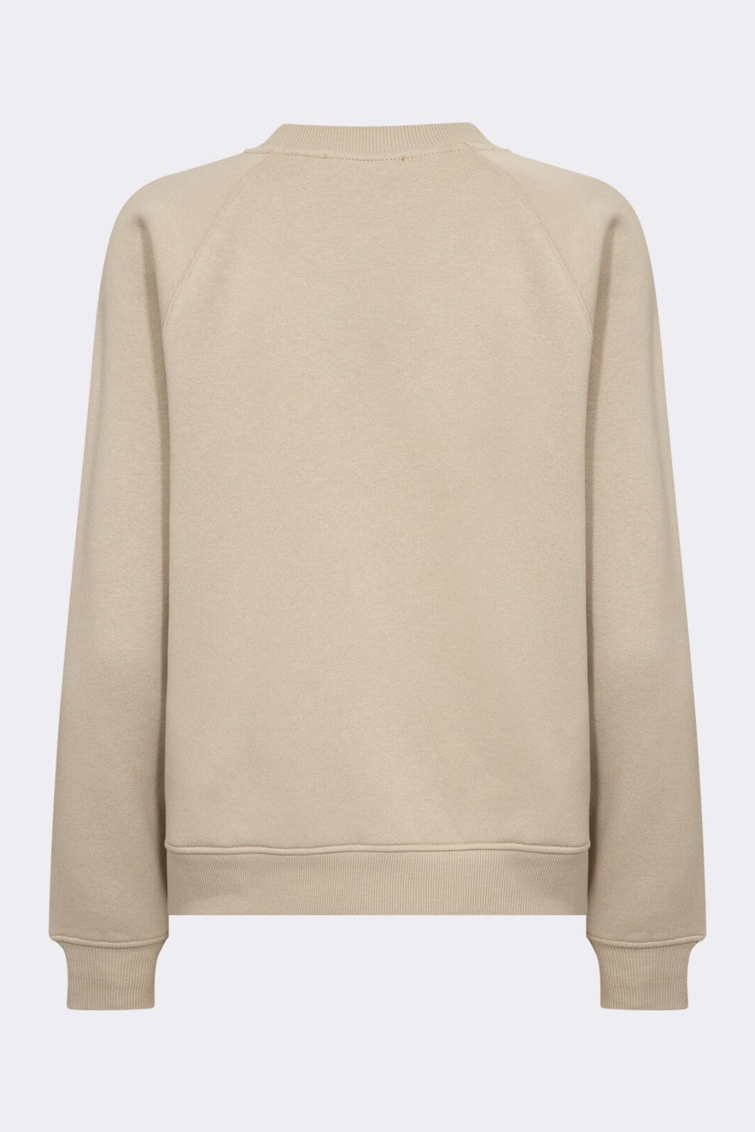 Leveté Room Nuka 11 sweatshirt i island fossil med 3D-logo og rund hals.