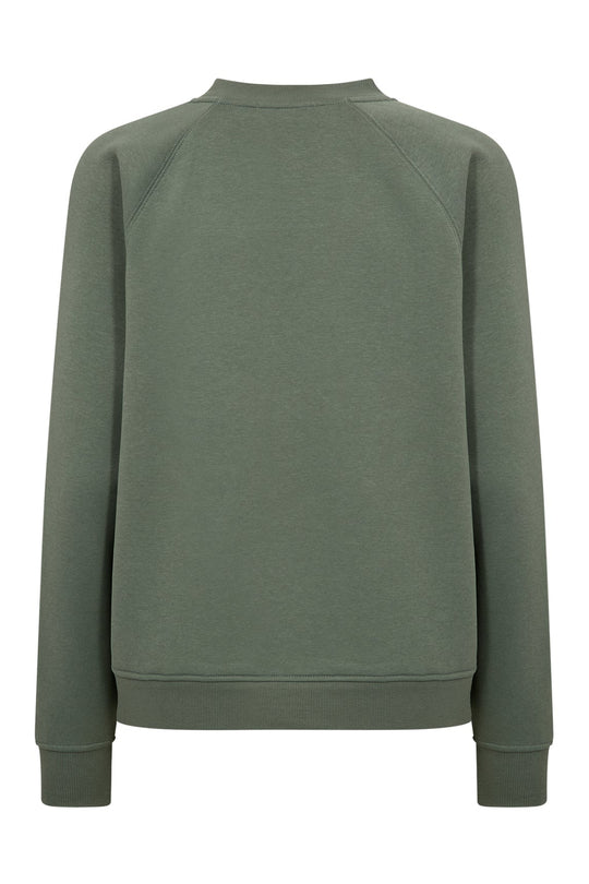 Leveté Room Nuka 11 sweatshirt i laurel wreath med 3D-logo og rund hals.